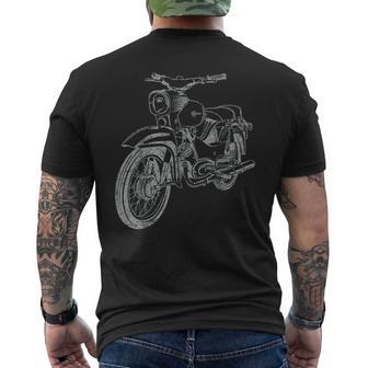 Simson Star Vintage Lineart Silhouette T-Shirt mit Rückendruck - Seseable