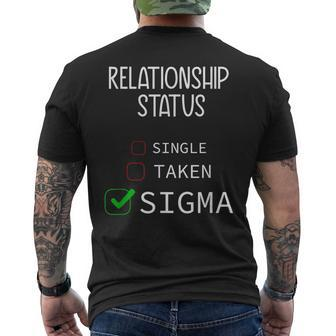 Single Taken Sigma Valentine's Day 2024 Men's T-shirt Back Print - Seseable