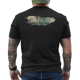 Sir Yes Sir Military Solidier Camouflage Drill Army Men's T-shirt Back Print - Monsterry CA