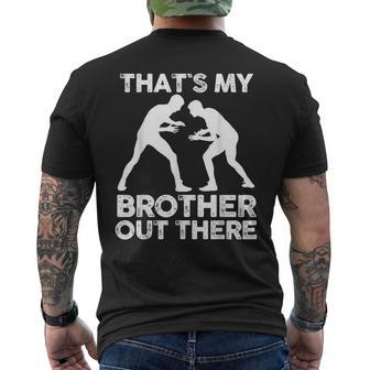 Sister Brother Wrestling Men's T-shirt Back Print - Seseable