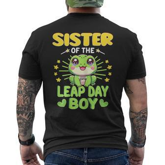 Sister Of Leap Day Boy 29Th February Birthday Leap Year Men's T-shirt Back Print - Seseable