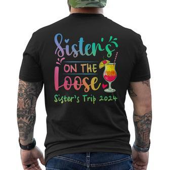 Sister's Trip 2024 Sisters' On The Loose Tie Dye Men's T-shirt Back Print - Thegiftio UK