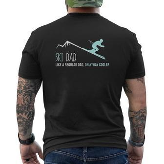 Ski Dad Cute Winter Skiing Mens Back Print T-shirt | Mazezy UK