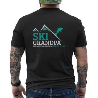 Ski Grandpa Saying Grandfather Skiing Skier Mens Back Print T-shirt | Seseable CA