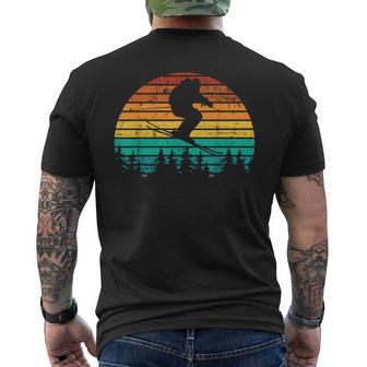 Skierintage Forest Skiing T-Shirt mit Rückendruck - Seseable