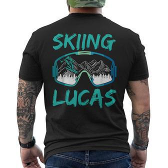 Skiing Lucas Winter Sports Ski Skier Hobby Men's T-shirt Back Print - Seseable