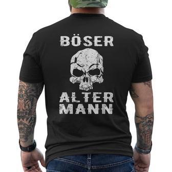 Skull Biker Intage Skull Evil Old Man T-Shirt mit Rückendruck - Geschenkecke