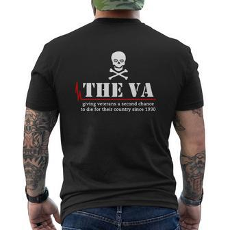Skull The Va Giving Veterans A Second Chance To Die For Their Country Since 1930 Mens Back Print T-shirt - Thegiftio