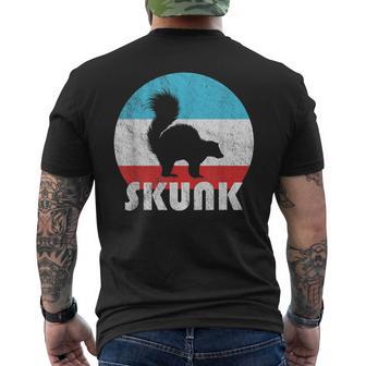 Skunk Vintage Retro Silhouette Men's T-shirt Back Print - Monsterry