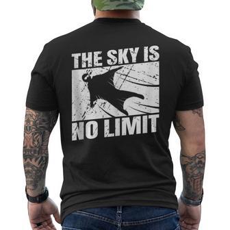 The Sky Is No Limit Wingsuit Flying Men's T-shirt Back Print - Monsterry