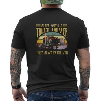 Sleep With A Truck Driver Mens Back Print T-shirt | Mazezy
