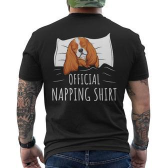 Sleeping Cavalier King Charles Spaniel Dog Official Napping T Men's T-shirt Back Print | Mazezy