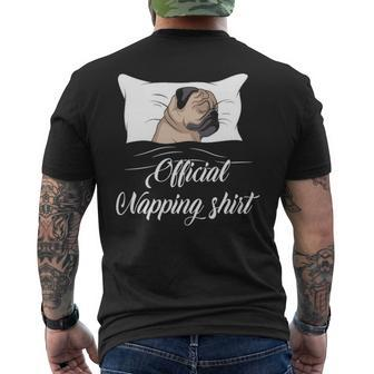 Sleeping Pug Pyjamas Official Napping Men's T-shirt Back Print | Mazezy