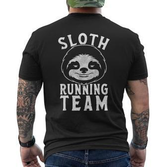 Sloth Running Team Lazy Person Sloth Men's T-shirt Back Print - Monsterry