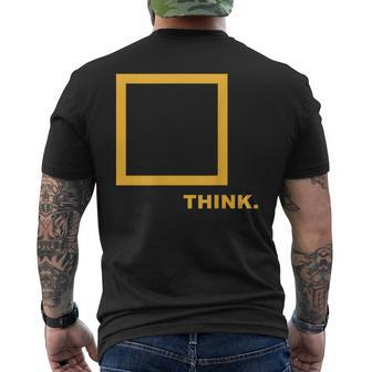 Be Smart Think Outside The Box Men's T-shirt Back Print - Seseable