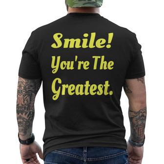 Smile You're The Greatest Men's T-shirt Back Print - Monsterry CA