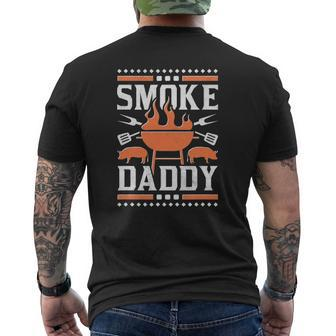 Smoke Daddy Dad Bbq Mens Back Print T-shirt | Mazezy