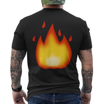 Smokin' Flames Fire Hot Awesome Hot And Exciting Fiery Men's T-shirt Back Print - Thegiftio