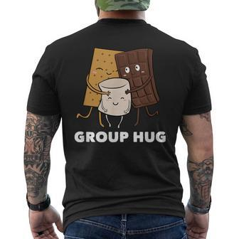 Smores Group Hug Marshmallow Chocolate Men's T-shirt Back Print - Monsterry