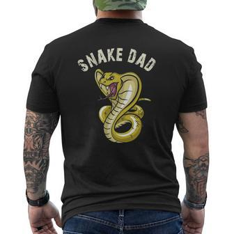 Snake Dad Snake Lover Cobra Reptile Owner Mens Back Print T-shirt | Mazezy