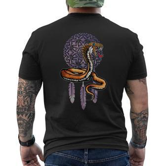 Snake Spirit Totem Indigenous Peoples Day Native American Men's T-shirt Back Print - Monsterry AU