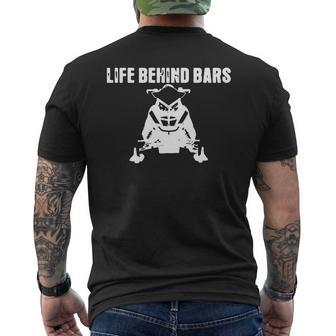 Snowmobile Life Behind Bars Mens Back Print T-shirt - Seseable