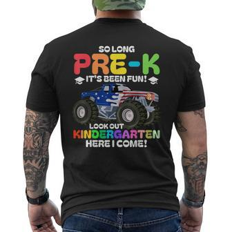 So Long Pre-K Kindergarten Graduation Monster Truck Usa Men's T-shirt Back Print - Monsterry UK