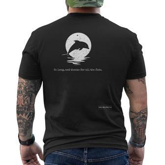 So Long And Thanks For All The Fish Vintage Men's T-shirt Back Print - Monsterry UK