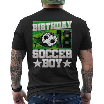 Soccer Birthday Party 12Th Birthday Boy 12 Years Old Men's T-shirt Back Print - Thegiftio UK