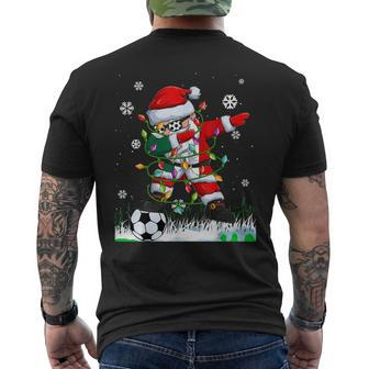 Soccer Dabbing Santa Mexico Flag Ugly Christmas Sweater Mens Back Print T-shirt - Thegiftio UK