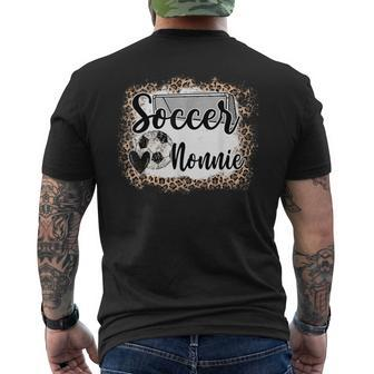 Soccer Nonnie Leopard Soccer Lover Mother's Father's Day Men's T-shirt Back Print - Seseable