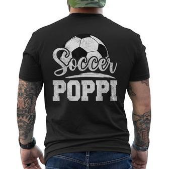 Soccer Poppi Soccer Player Game Day Father's Day Men's T-shirt Back Print - Seseable
