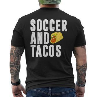 Soccer And Tacos I Love Coaching Team Soccer T Men's T-shirt Back Print - Monsterry