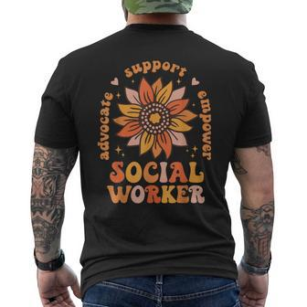 Social Worker Advocate Support Empower Social Worker Men's T-shirt Back Print | Mazezy