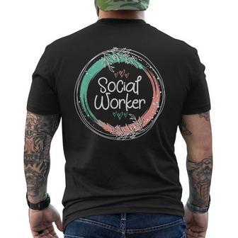 Social Worker Appreciation Month Caseworker Community Work Men's T-shirt Back Print - Monsterry UK