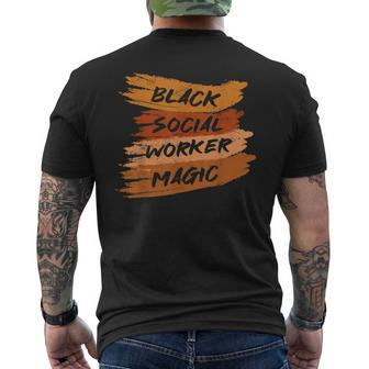Social Worker Month Black Social Worker Men's T-shirt Back Print - Monsterry UK