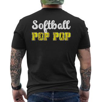 Softball Pop Pop Of A Softball Player Pop Pop Men's T-shirt Back Print - Monsterry UK