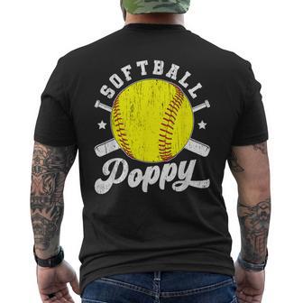 Softball Poppy Grandpa Softball Player Poppy Men's T-shirt Back Print - Monsterry UK