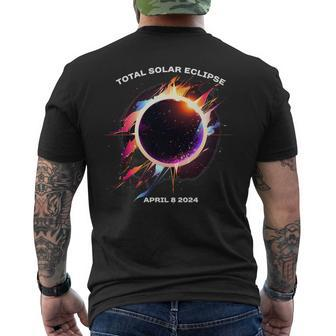 Solar Eclipse 2024 4824 Totality Event Watching Souvenir Men's T-shirt Back Print - Thegiftio UK