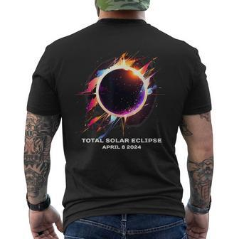 Solar Eclipse 2024 4824 Totality Event Watching Souvenir Men's T-shirt Back Print | Mazezy