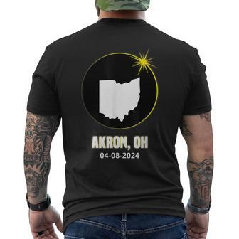 Solar Eclipse 2024 Akron State Ohio Solar Eclipse Men's T-shirt Back Print | Mazezy