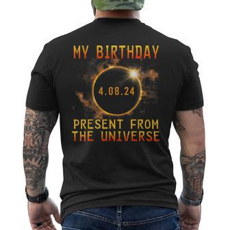 Solar Eclipse 2024 Birthday Present 4824 Totality Universe Men's T-shirt Back Print - Monsterry UK