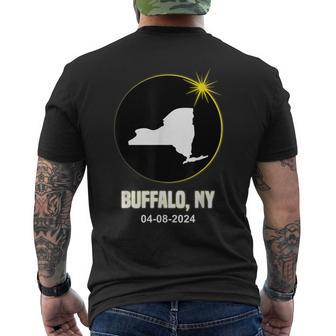 Solar Eclipse 2024 Buffalo State New York Solar Eclipse Men's T-shirt Back Print - Monsterry