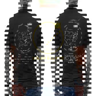 Solar Eclipse 2024 Dayton Oh Ohio Totality Eclipse Men's T-shirt Back Print | Mazezy