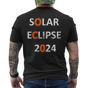 Solar Eclipse 2024 Event Distressed Men's T-shirt Back Print - Thegiftio UK