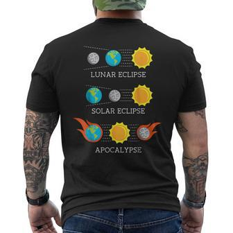 Solar Eclipse 2024 Solar Eclipse Explanation Astronomy Men's T-shirt Back Print | Mazezy
