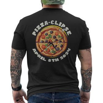 Solar Eclipse 2024 Pizza-Clipse Eclipse 2024 Men's T-shirt Back Print - Monsterry AU
