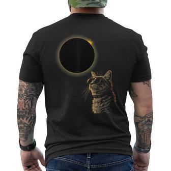 Solar Eclipse 2024 Solar Eclipse Glasses Cat Lovers Men's T-shirt Back Print - Thegiftio UK