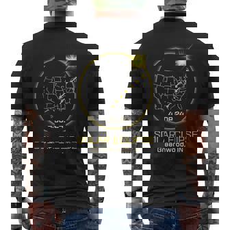 Solar Eclipse 2024 Greenwood In Indiana Totality Eclipse Men's T-shirt Back Print - Seseable
