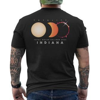 Solar Eclipse 2024 Indiana Total Eclipse America Graphic Men's T-shirt Back Print - Monsterry DE